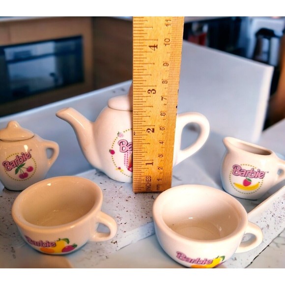 Vintage Chilton Toys Barbie .. Doll Sized Play 13 Piece China Tea Coffee Set EC - Picture 6 of 10